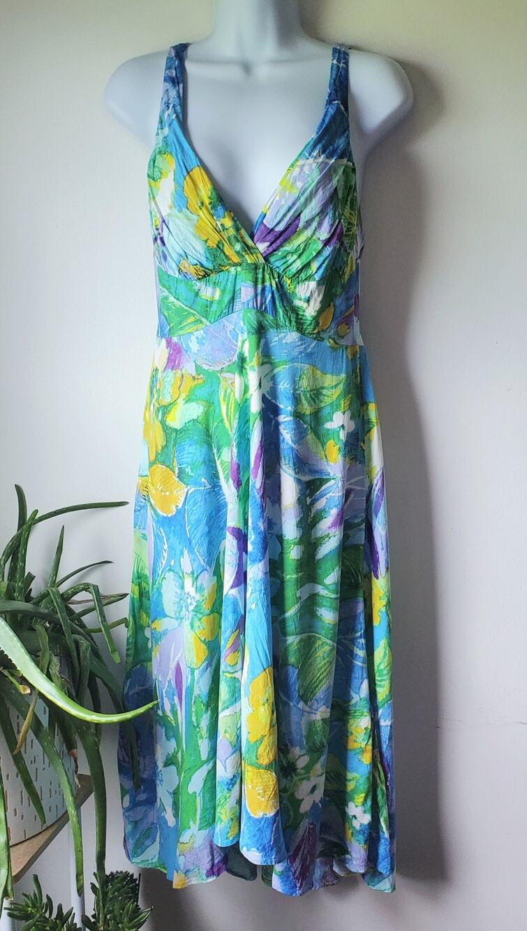 JamsWorld Womens Vista Vita Floral Hawaiian Print Size Medium Tropical Beachy